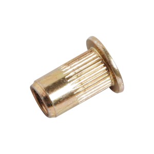 LUX Blindnietmutter M4, gelb verzinkt, für langlebige Verbindungen.