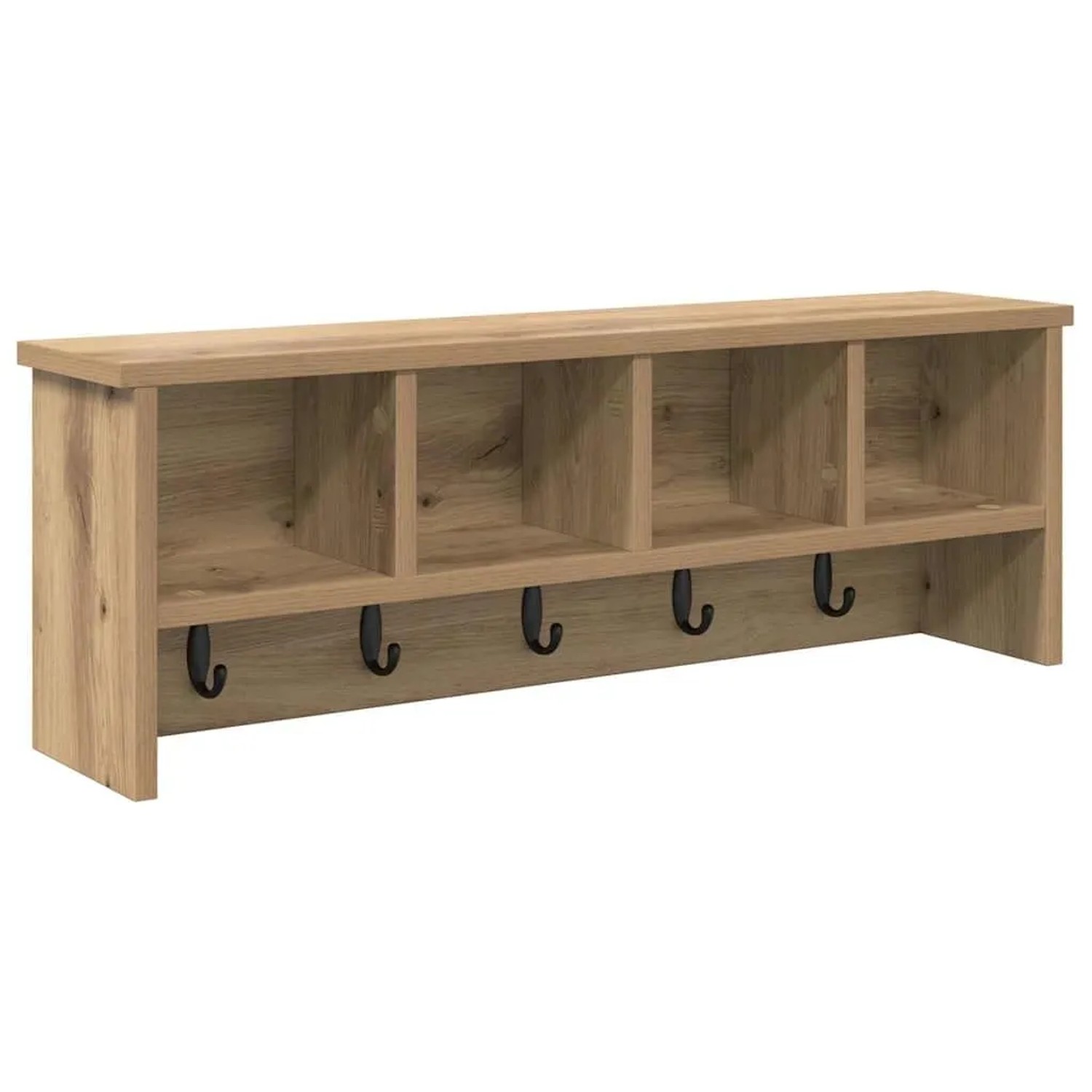 vidaXL Wandmontierter Kleiderständer Artisan-Eiche 75 x 16 x 26 cm 874322