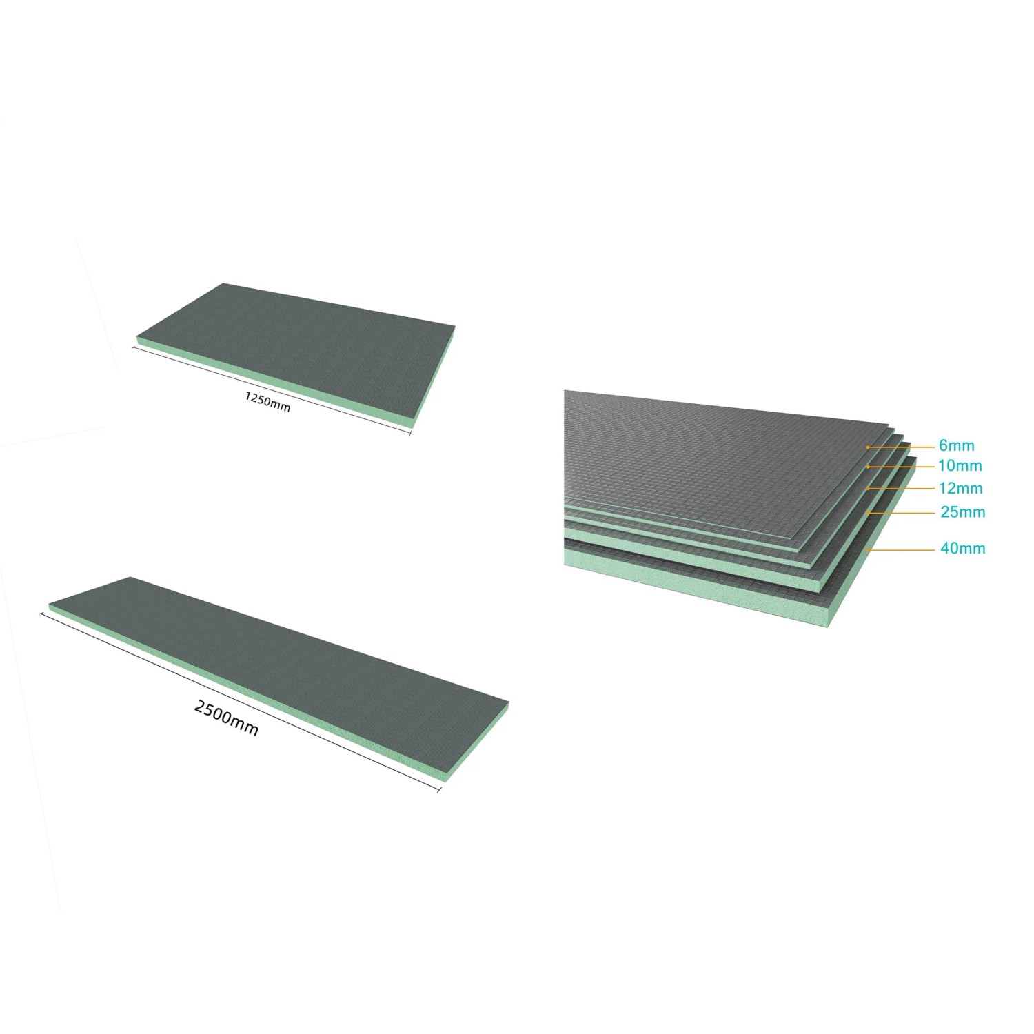 Duschparadies Bauplatte XPS 1250x600x25mm Fliesenplatte Hartschaum Dämmplat günstig online kaufen