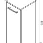 Fackelmann Hängeschrank Verona, 30cm, Nussbaum/Weiß Hochglanz, Badmöbel zur Wandmontage.