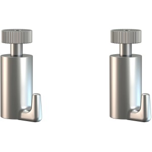 2er-Set Artiteq Aufhängehaken, 15 kg Tragkraft, silbergrau, für Bilderhaken & Ösen.