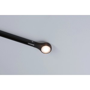 Paulmann Urail Endkappe mit LED, schwarz, für Schienensysteme. Beleuchtete Endkappe.