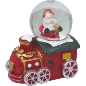 LED-Schneekugel Weihnachten Polyresin 4-fach sortiert