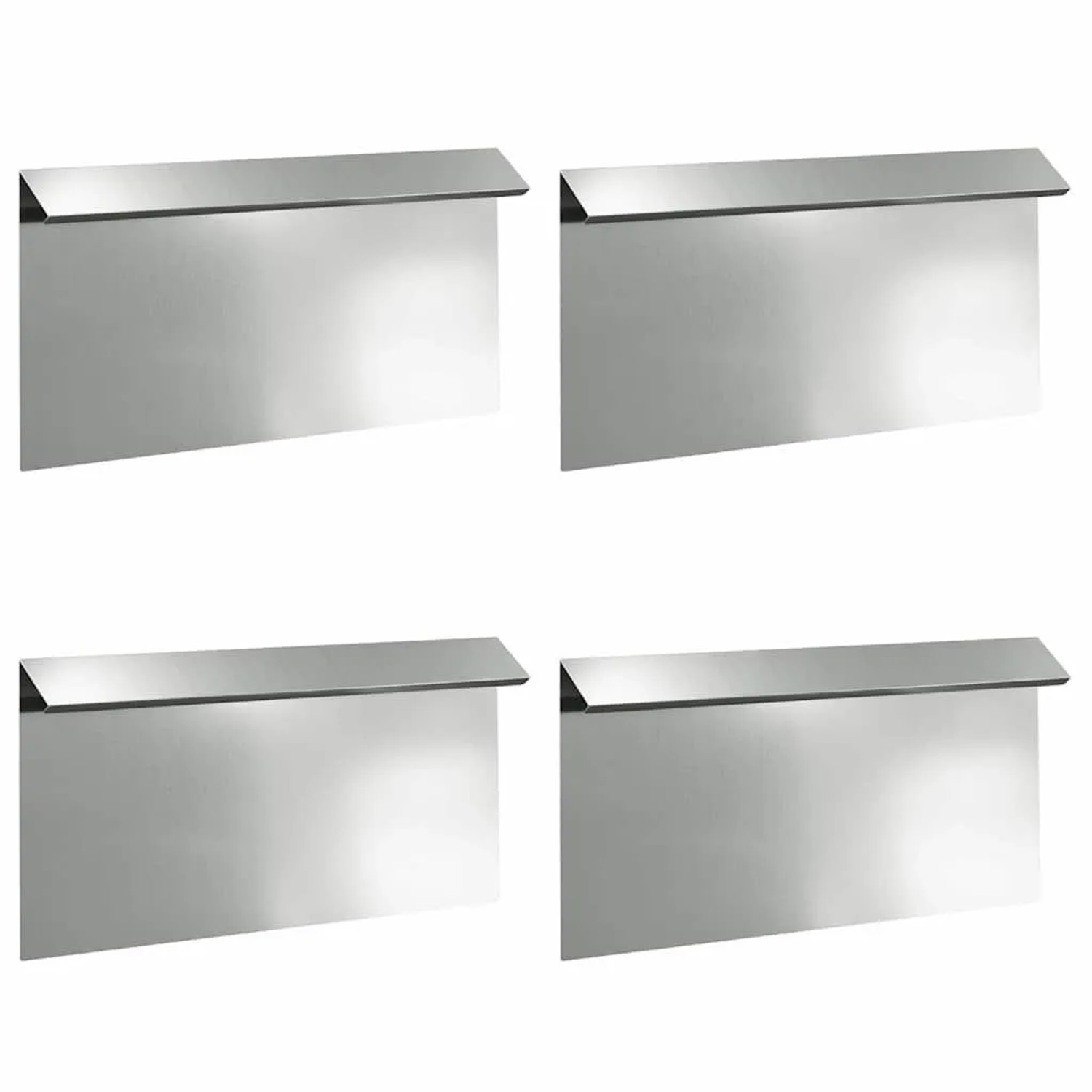 vidaXL Schneckenzaun 4 Stk Silber 50 x 3,5 x 25 cm Verzinkter Stahl 874853
