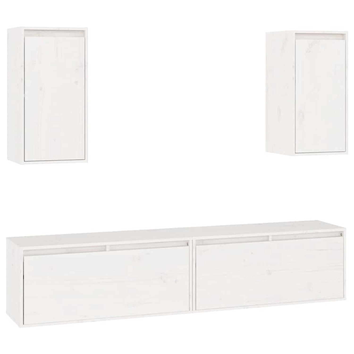 vidaXL TV-Schränke 4 Stk Weiß Massivholz Kiefer 3100170 günstig online kaufen