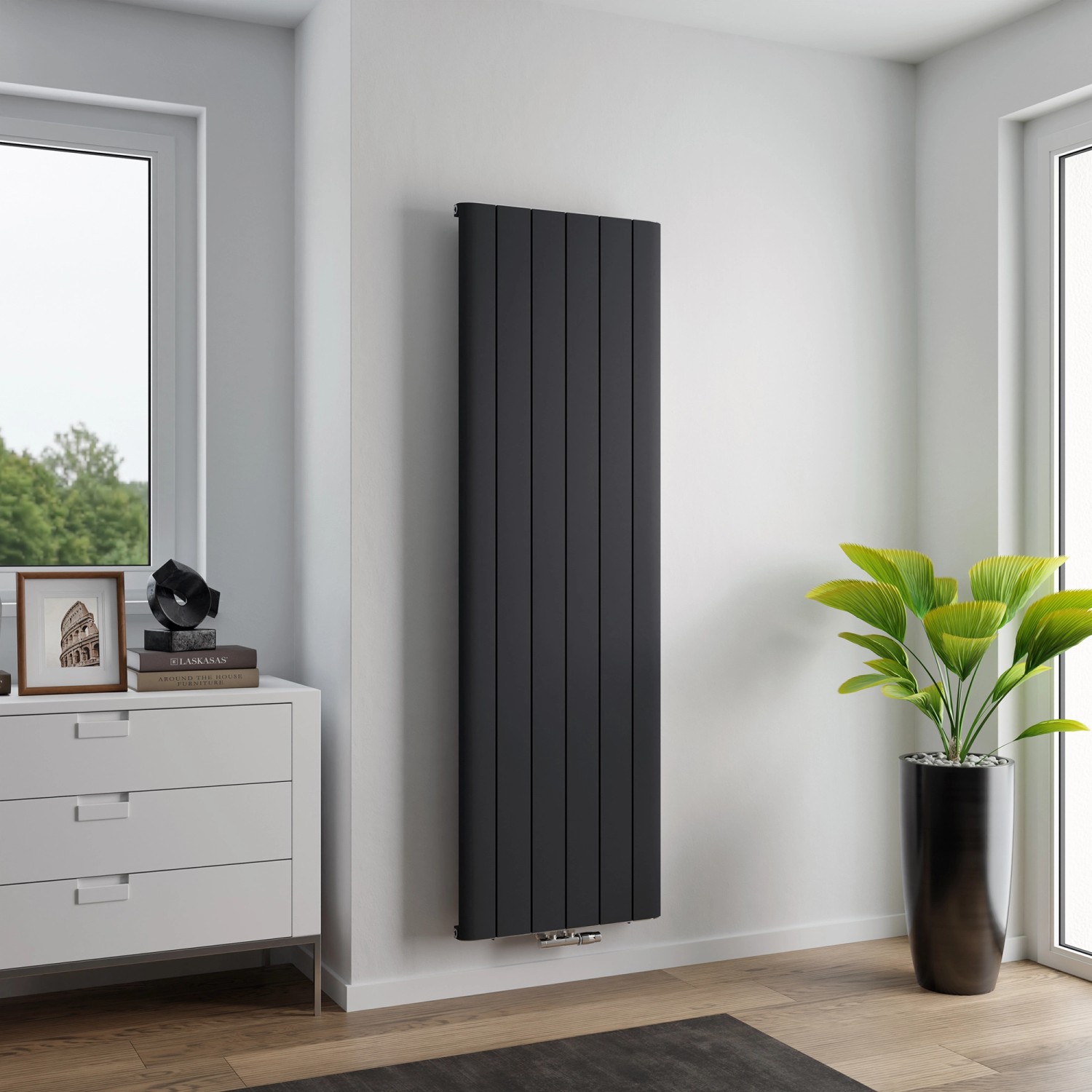 Ximax Aluminium-Heizkörper Trigo Mittenanschluss 180 x 56,5 cm Anthrazit 1. günstig online kaufen