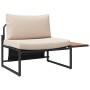 vidaXL Garten Essgruppe 2-Tlg Taupe Stahl 42004139_2