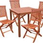 3-teiliges Gartenmöbel-Set Angwin-Pittsburgh aus Teak (FSC®): Tisch und Klappstühle für Terrasse & Garten.