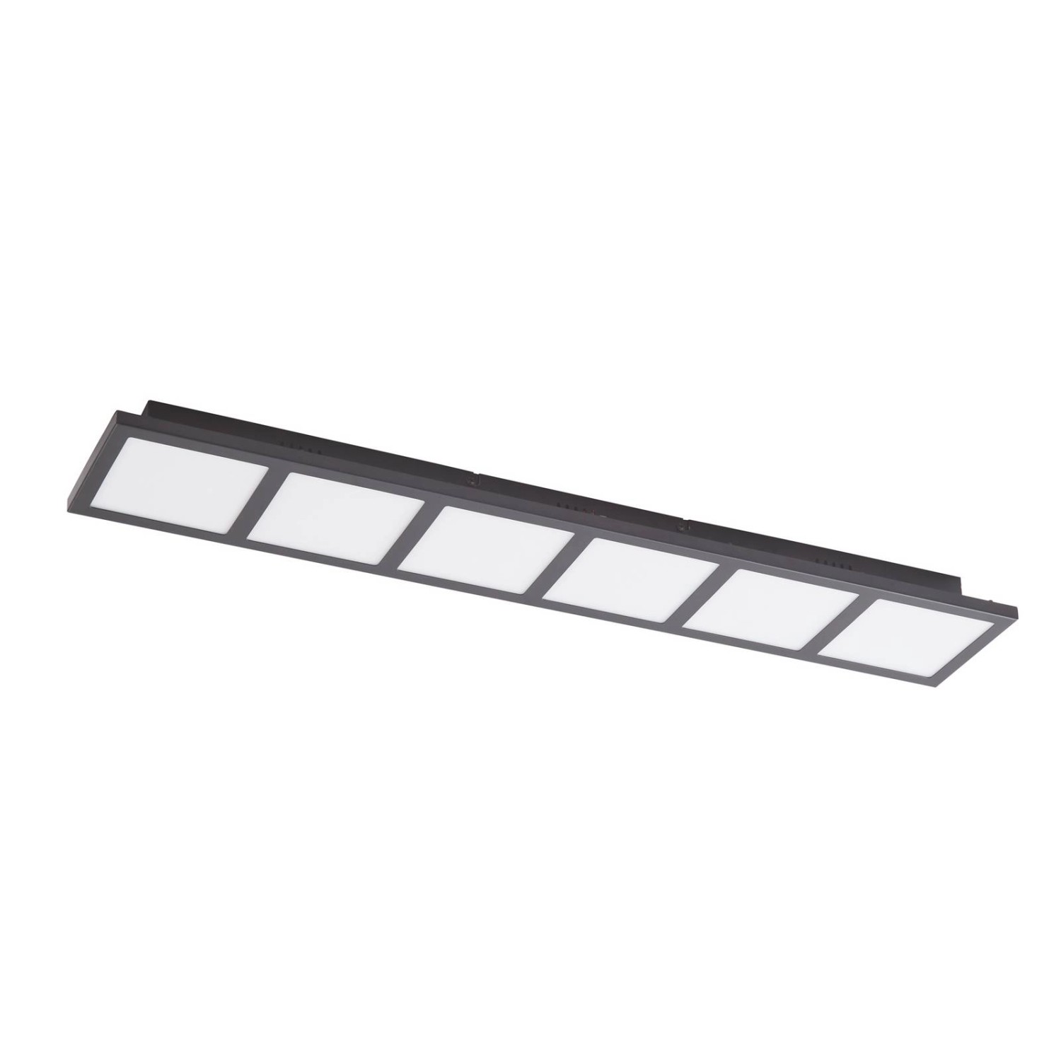 Lindby LED Deckenleuchte Raymie 10011148 Dimmbar mit Leselampe Modern in Schwarz 6-flammig Wohnzimmerleuchte