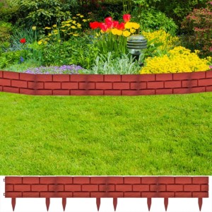 vidaXL Rasenkanten 11 Stk Backstein-Design 141257
