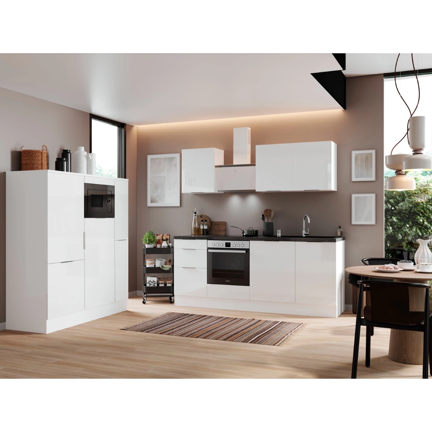 Respekta Selection Küchenzeile Elisabeth RS370WWH 370 cm Weiß