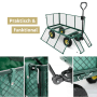 deluxe4home Bollerwagen, grüner Transportwagen mit Ladefläche und Rädern für Camping & Garten.