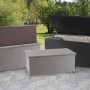Proregal Poly-Rattan Kissenbox HxBxT 63x135x52cm Premium Schwarz 320L Gartentruhe Auflagenbox Truhe_9