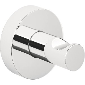 Runder, verchromter Tesa Powerbutton Haken Premium für Bad und Küche.