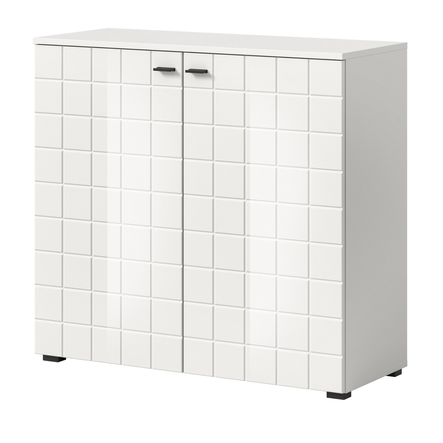 Inn.Furn Kommode Weiß Hochglanz 92 cm mit 6 Fächern Hakon günstig online kaufen