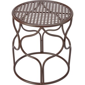 Pflanzhocker Eisen Pulverbeschichtet Braun 30 cm x Ø 27 cm