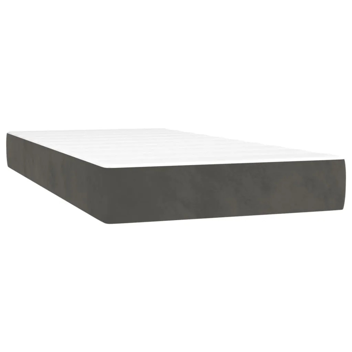 Dunkelgraue Boxspringbett-Matratze 100x200 cm aus Samt für Betten.