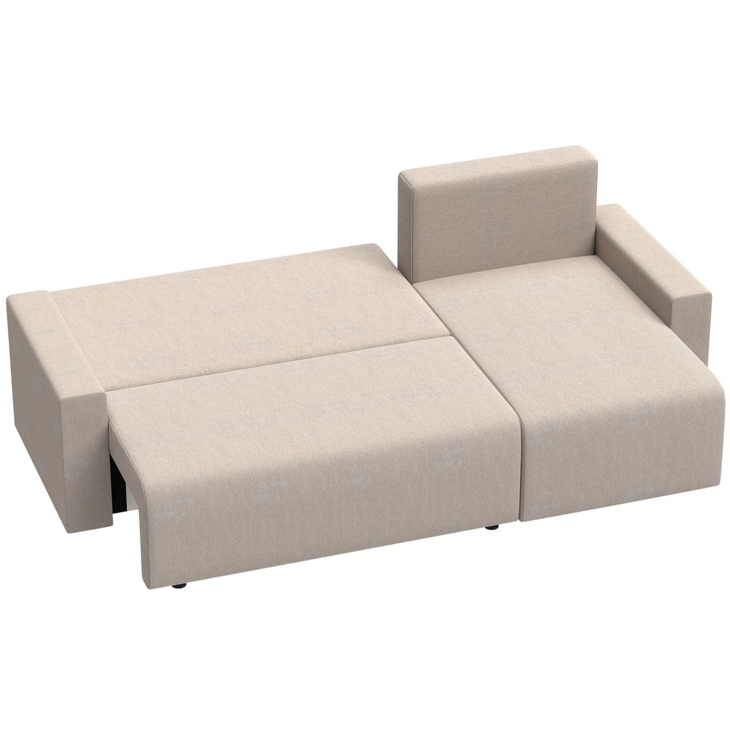 HOMCOM Sofa Bed Polyester 226L x 125B x 86H cm Beige
