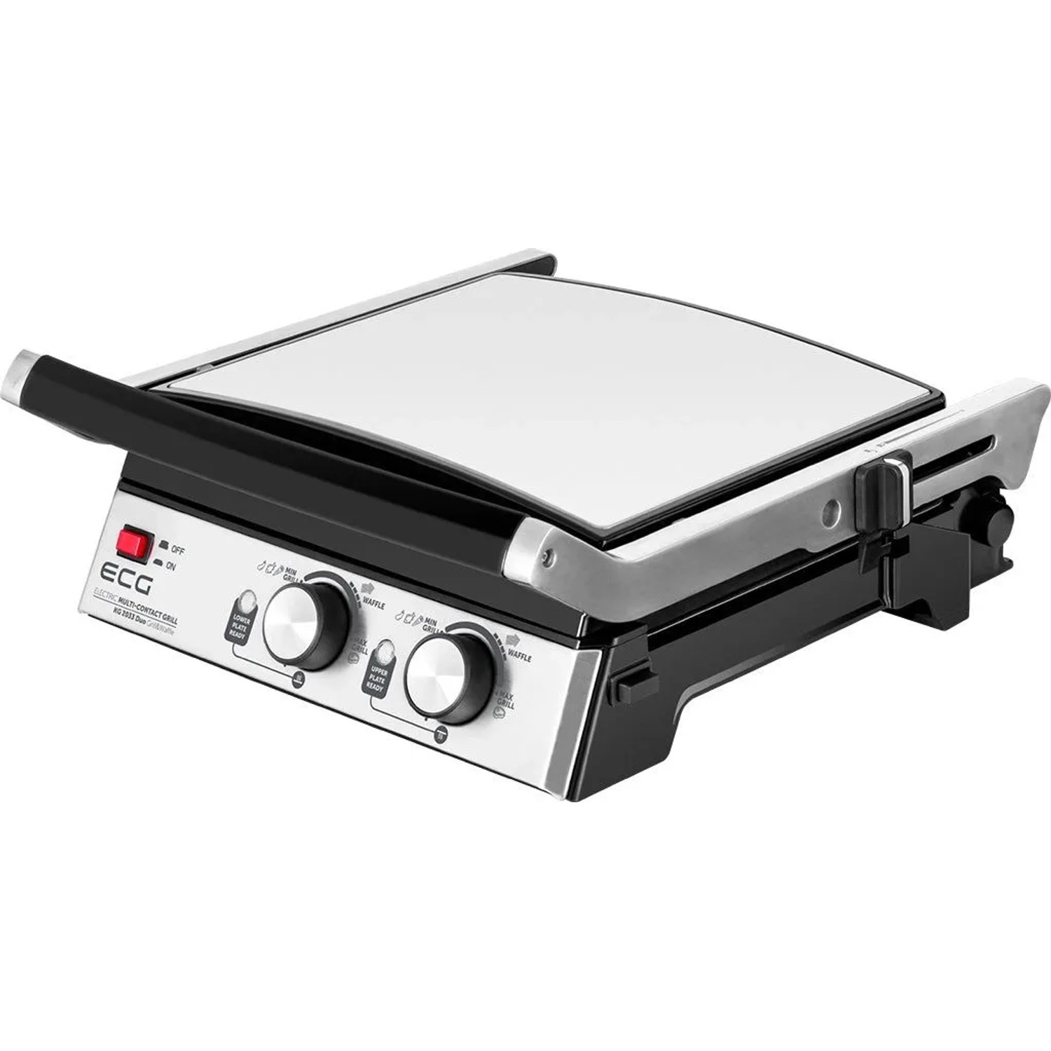 ECG Elektrogrill KG 2033 Duo Grill & Waffle Antihaftbeschichtung 2000 W