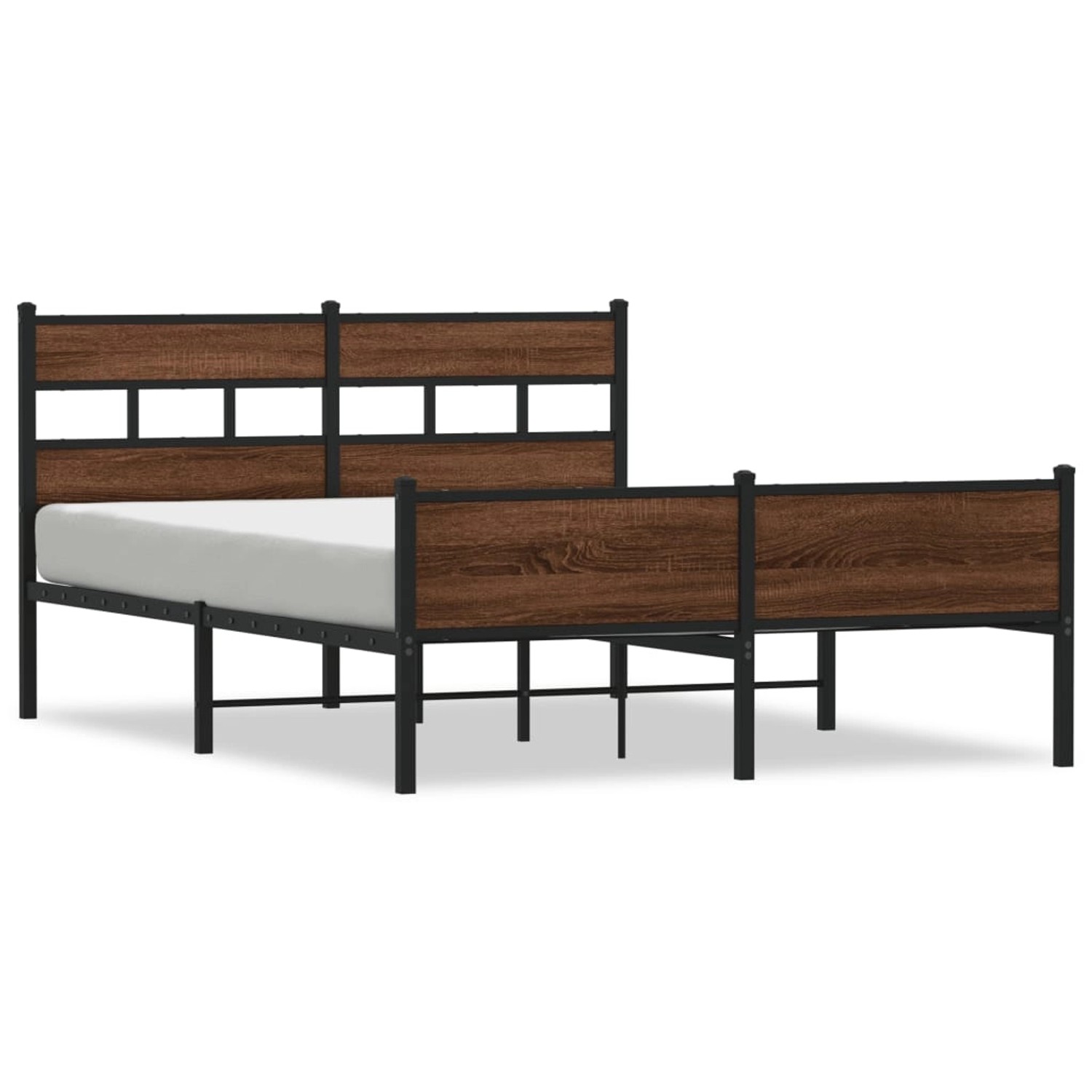 vidaXL Bettgestell ohne Matratze Braun Eichen-Optik 140x200 cm Holzwerkstof günstig online kaufen