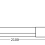 Technische Zeichnung Ledvance LED-Streifen Neon Flex USB, RGB, 210cm, Maße