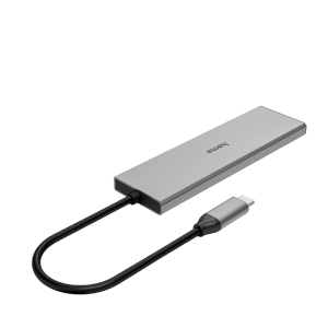 Hama USB-C Hub mit 4 Ports aus Aluminium. Zubehör für Computer.