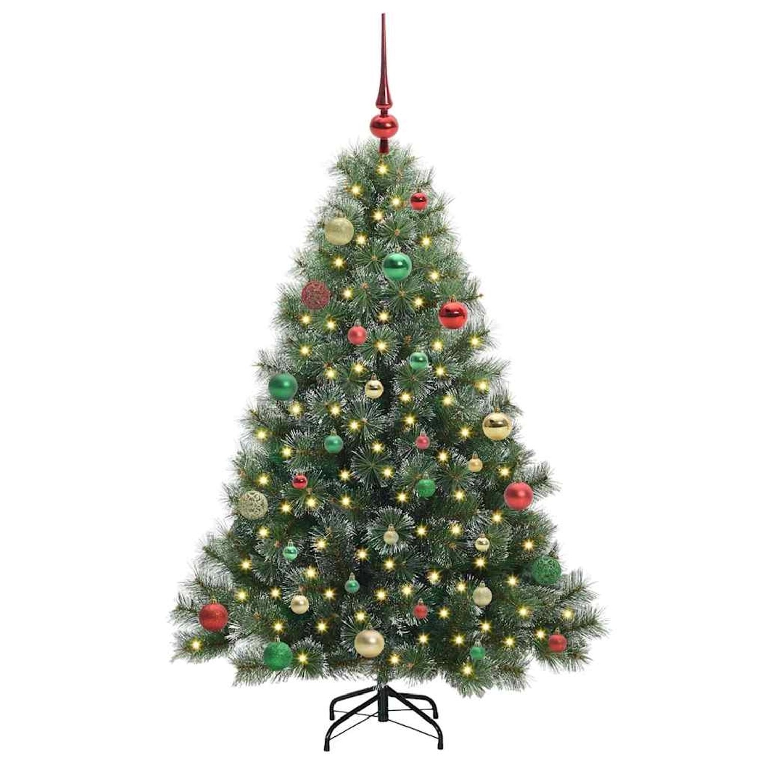 vidaXL Künstlicher Weihnachtsbaum mit 150 LEDs Grün 150 cm PE und PVC 3397843