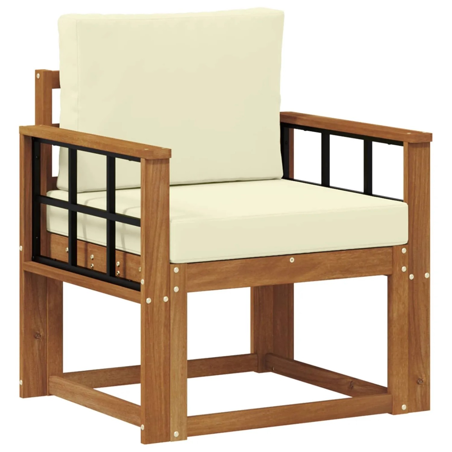 vidaXL Outdoor-Sofagarnitur Massives Akazienholz und Polyester 3436242
