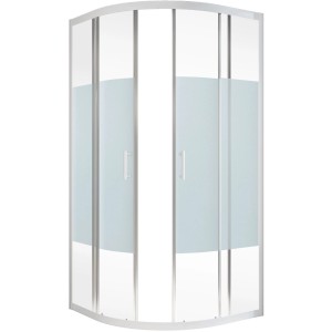 Schulte Runddusche Sunny, 90x90cm, Alpinweiß, Sicherheitsglas mit Sichtschutz