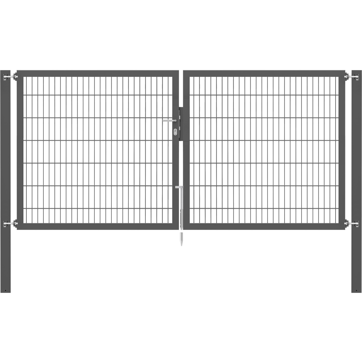 Doppeltor Flexo Plus 300 cm x 140 cm Pfosten 100 cm x 100 cm Anthrazit
