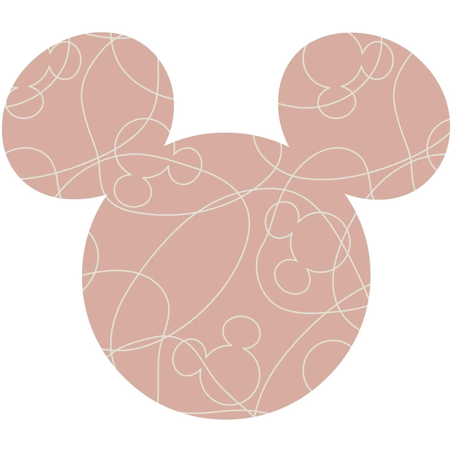 Disney Selbstklebende Runde Tapete Mickey Mouse Hellrosa Ø 125 cm 612752