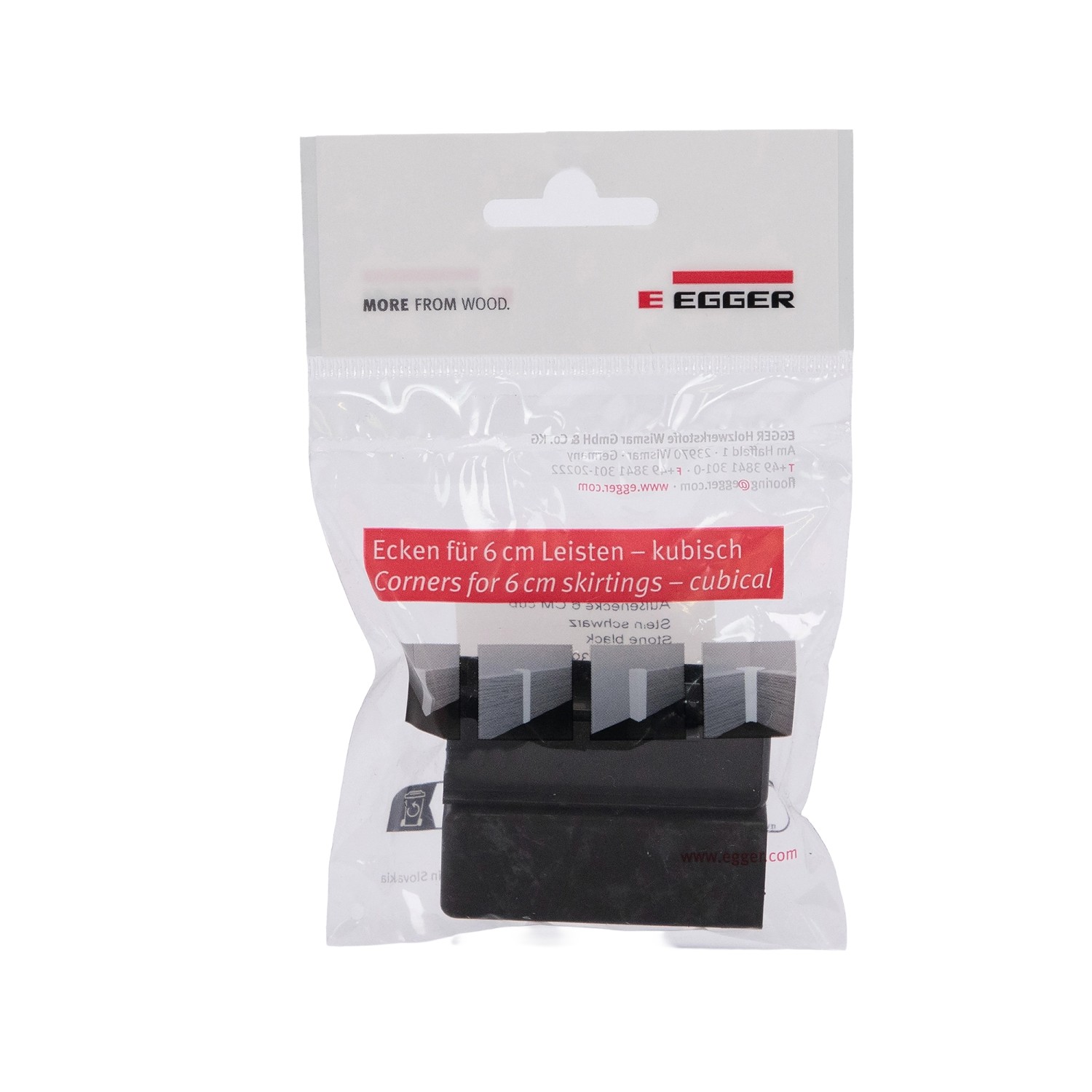 Thumbnail - Egger Außenecke Kubisch 6 cm Stein Schwarz 2 Stück