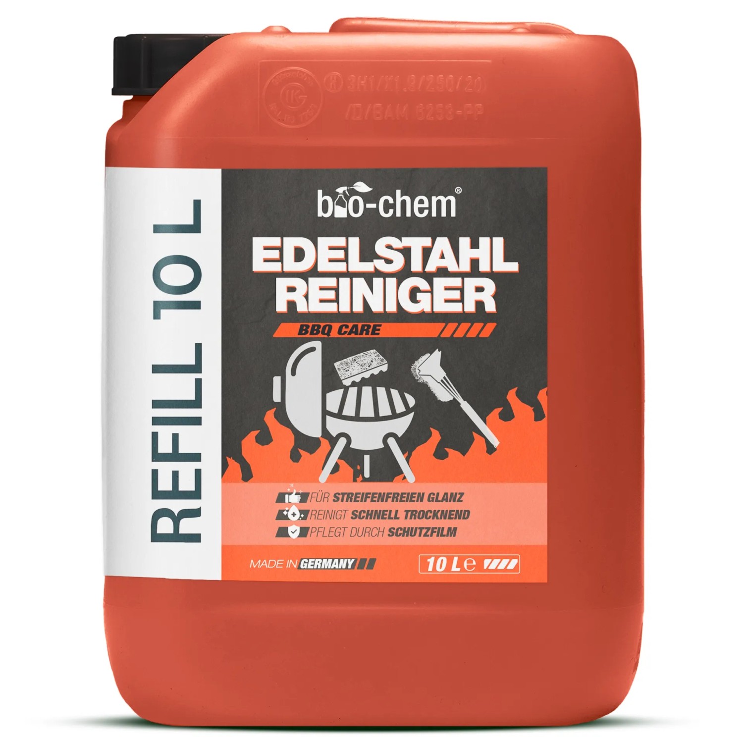 bio-chem Edelstahlreiniger 10, Kanister für Grill und Küche