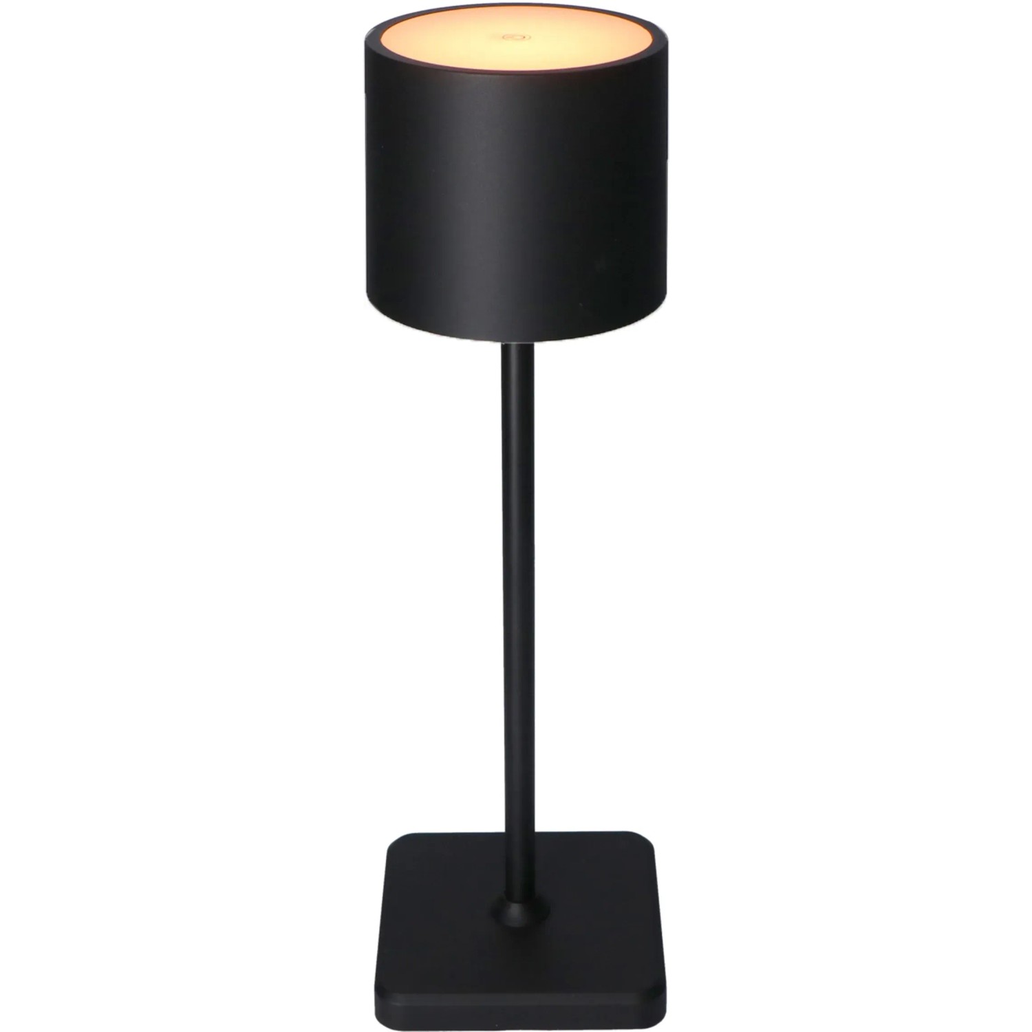 Schwarze, dimmbare LED Tischlampe mit Akku für Innen & Außen. Dekoleuchte mit CCT-Funktion.