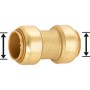 Steck-Muffe Ø 22 mm aus Messing für Heizung und Wasserinstallation.