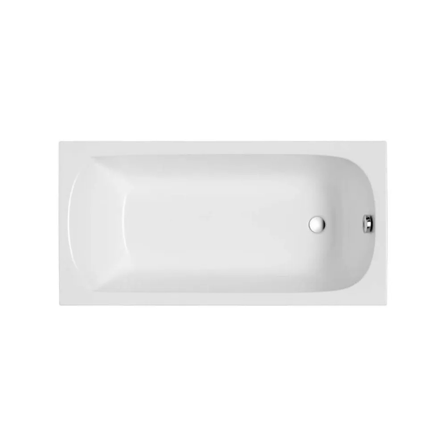 Bad Land Badewanne Rechteck CLASSIC SLIM 140x70 Mit Wannenträger Ablauf Füße