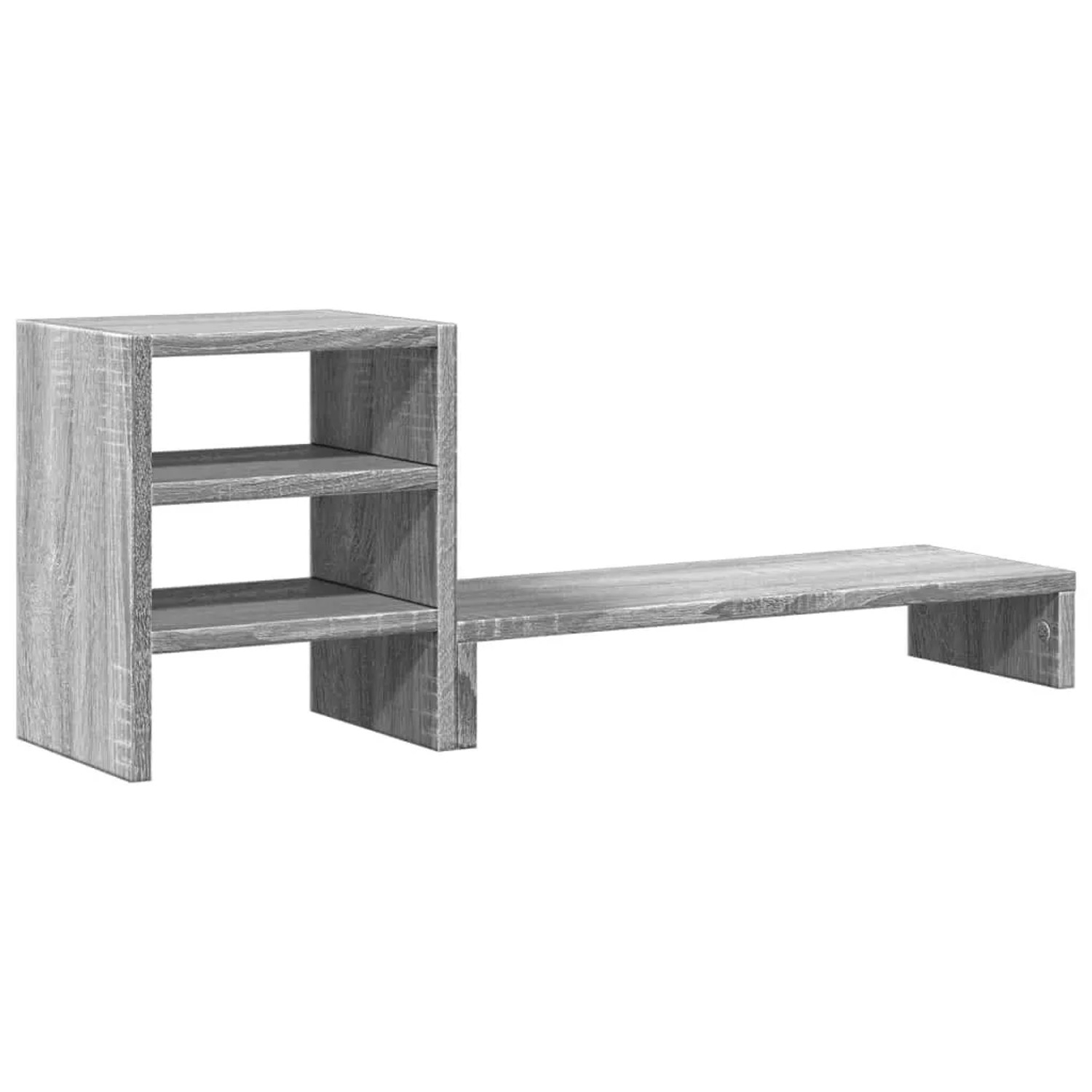 vidaXL Monitorständer mit Schreibtisch-Organizer Grau Sonoma 854738