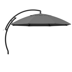 Sun Garden Ampelschirm Easy Sun, Ø 375 cm, grau meliert. Moderner Sonnenschutz für Garten und Terrasse.