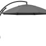 Sun Garden Ampelschirm Easy Sun, Ø 375 cm, grau meliert. Moderner Sonnenschutz für Garten und Terrasse.