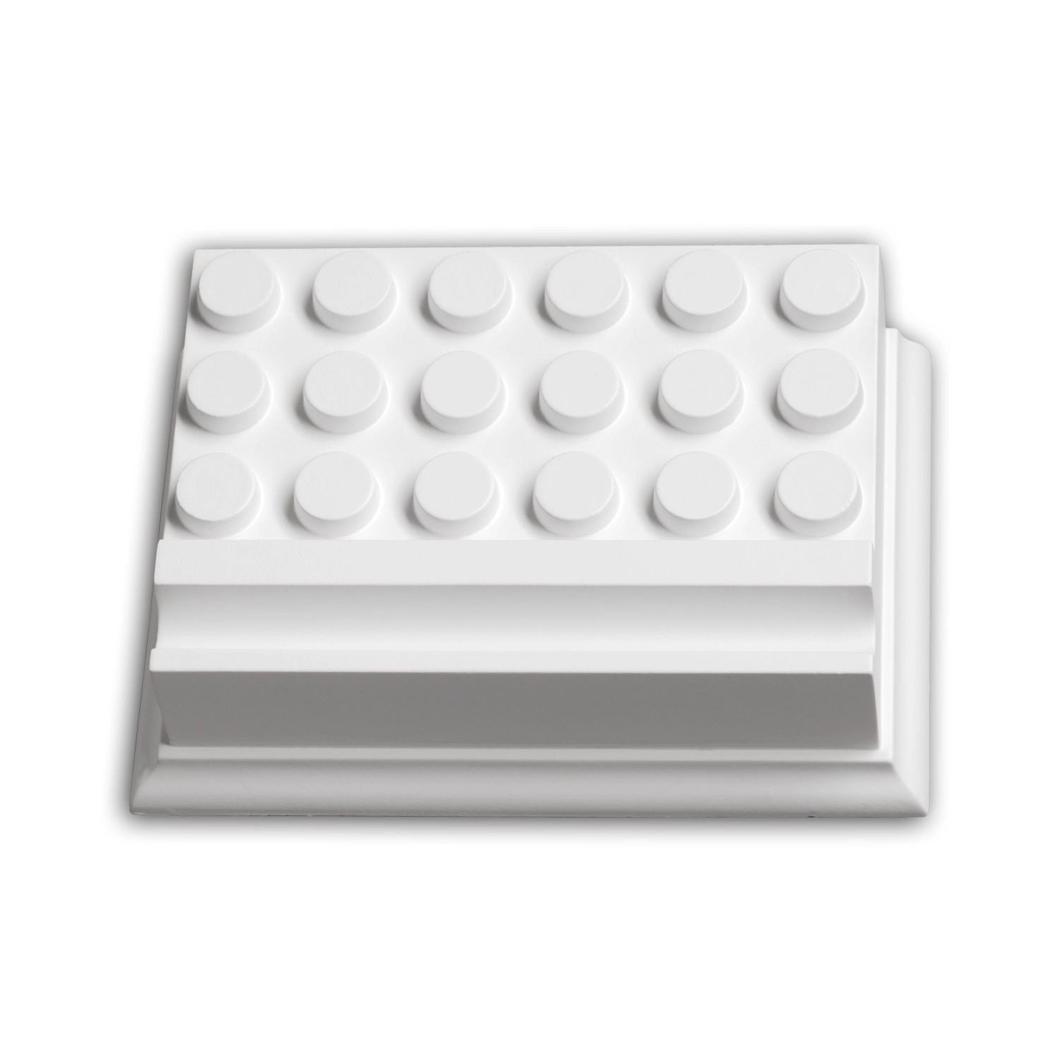PROFHOME 405102 Mutulus Fassadenstuck Zierelement Fassaden Element 12,7 cm x 5,8 cm x 19 cm Weiß