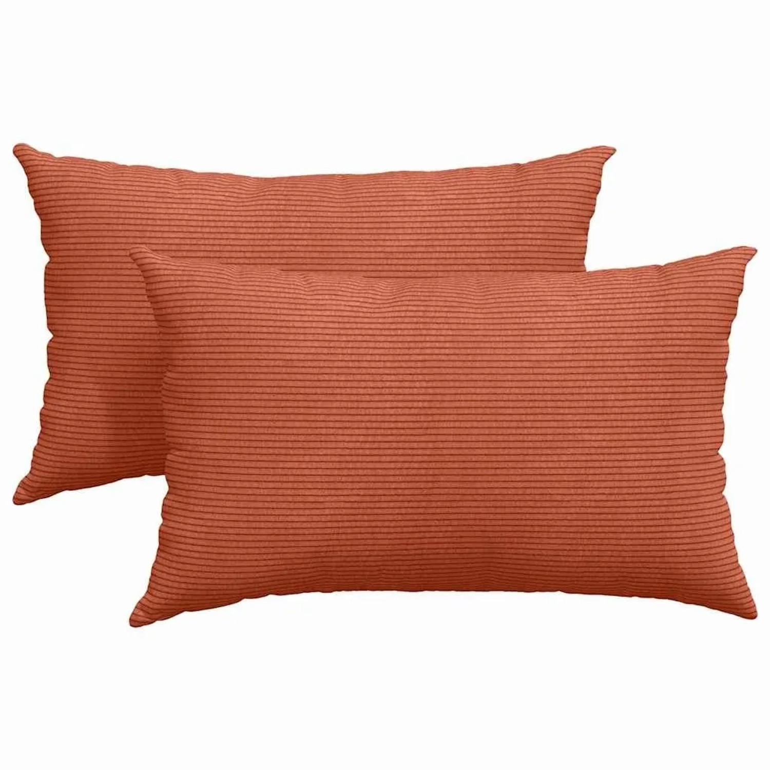 vidaXL Sofakissen 2 Stück Rot-Orange 50 x 30 cm Cordstoff 42013652