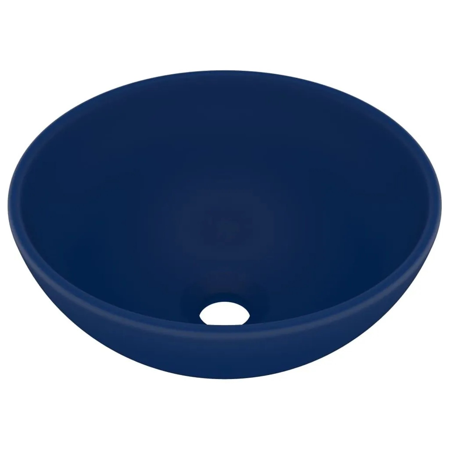 vidaXL Luxus-Waschbecken Rund Matt Dunkelblau 32,5x14 cm Keramik 146968 günstig online kaufen