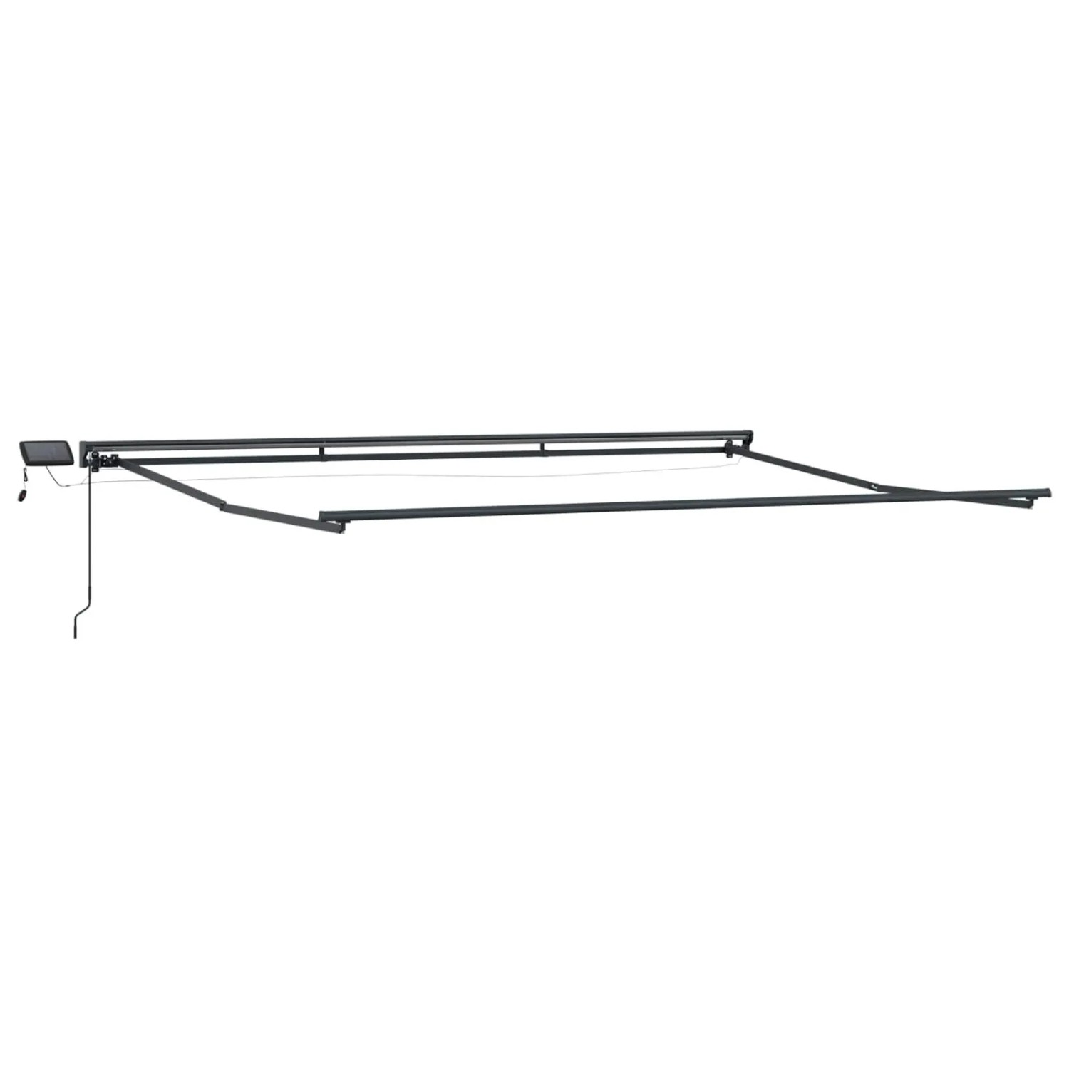 vidaXL Manueller Markisenrahmen mit LEDs Anthrazit 4,5 x 3,5 m 42024815