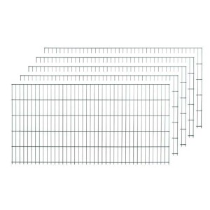 Einzelstabmattenzaun-Set, 3 grüne Elemente je 75x200 cm, für Gartenzäune.