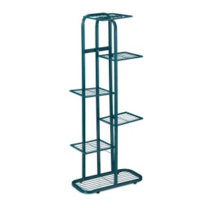 Relaxdays Blumentreppe Stahl Grün 6 Etagen 107 cm x 44 cm x 24 cm 2,9 kg