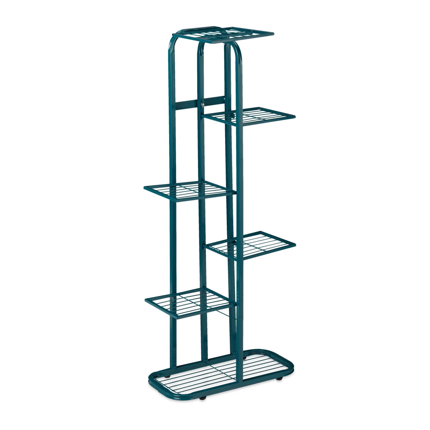 Relaxdays Blumentreppe Stahl Grün 6 Etagen 107 cm x 44 cm x 24 cm 2,9 kg