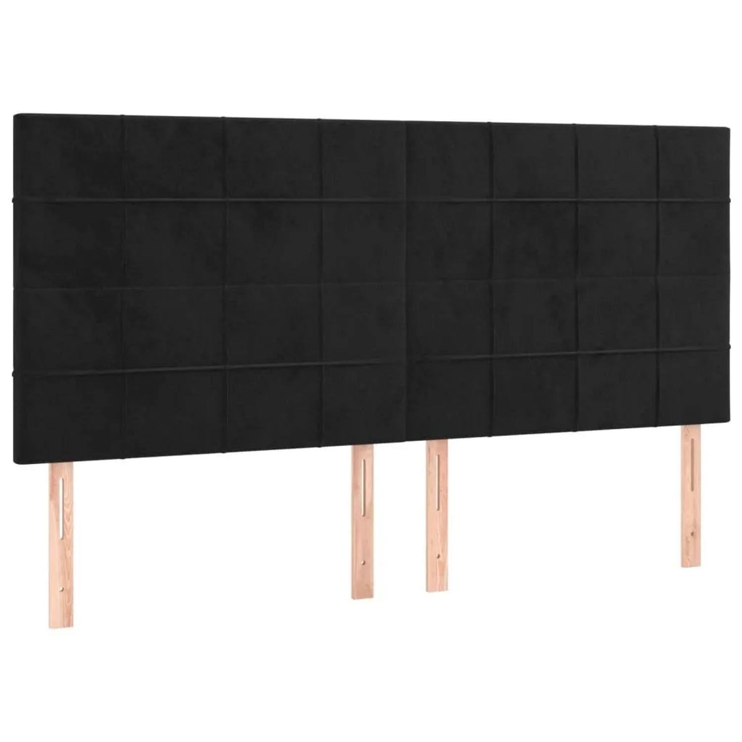 vidaXL Kopfteil Schwarz 180x5x118/128 cm Samt 3116394
