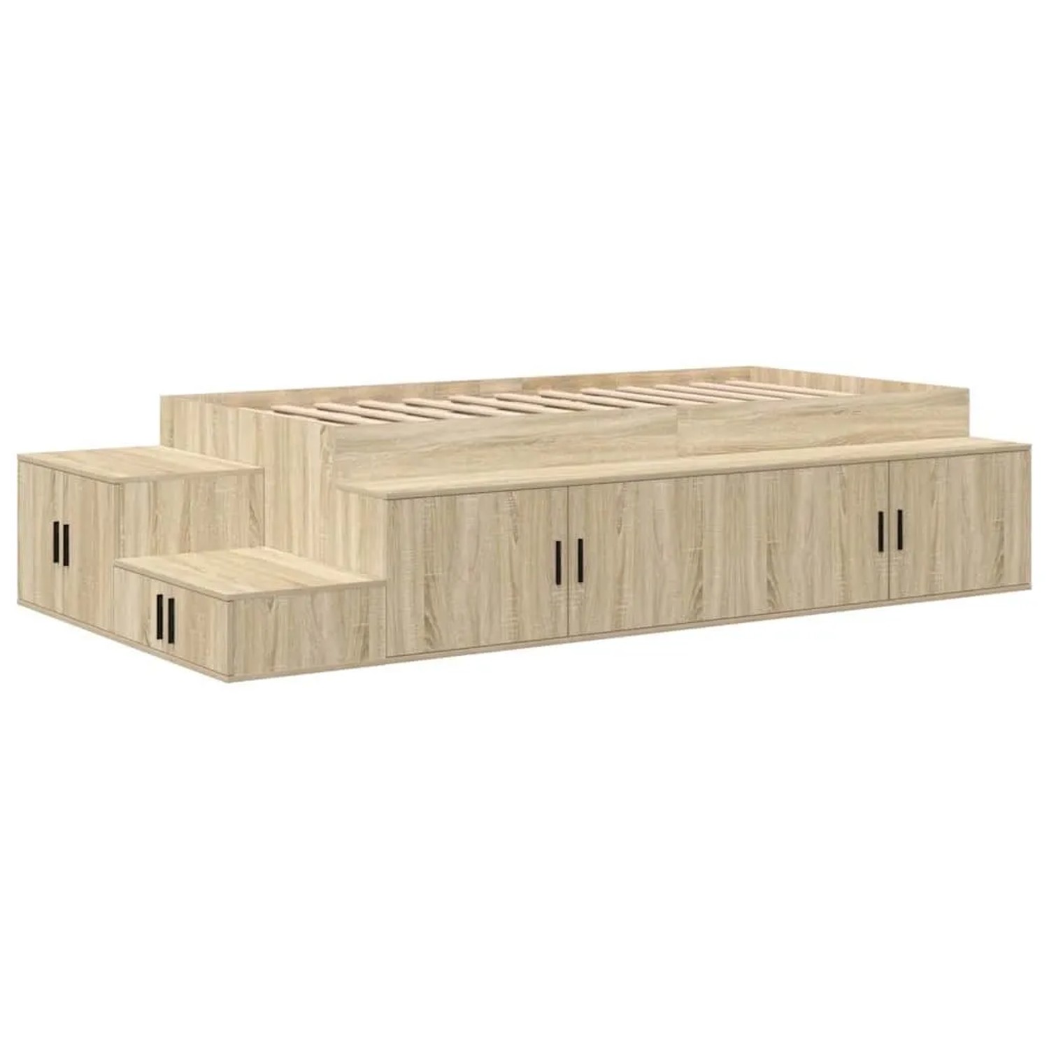 vidaXL Stauraumbett Sonoma-Eiche 90 cm Holzwerkstoff 3335567 günstig online kaufen
