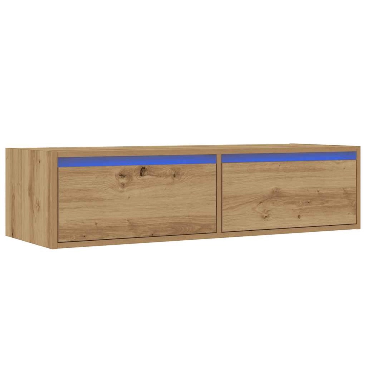 vidaXL TV-Schrank mit LED-Leuchten Artisan-Eiche 100x35,5x25 cm 860246 günstig online kaufen