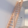 StarWood Treppe Samos Buche mit Holz-Design-Geländer, unbehandelt. Innentreppe aus Buchenholz.